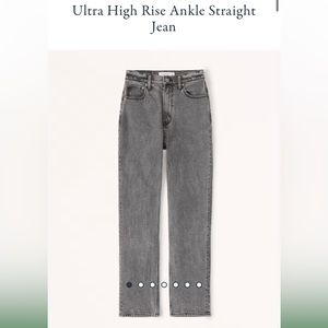 Abercrombie Long High Rise Straight Jeans